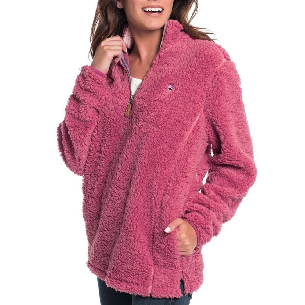 Southern Shirt Pink Sherpa Pullover XS